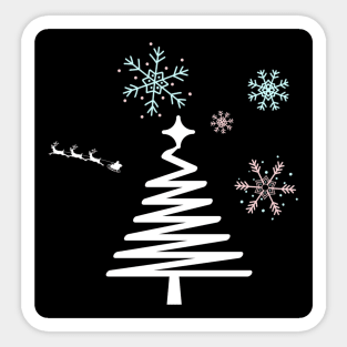 White Christmas Tree Sticker